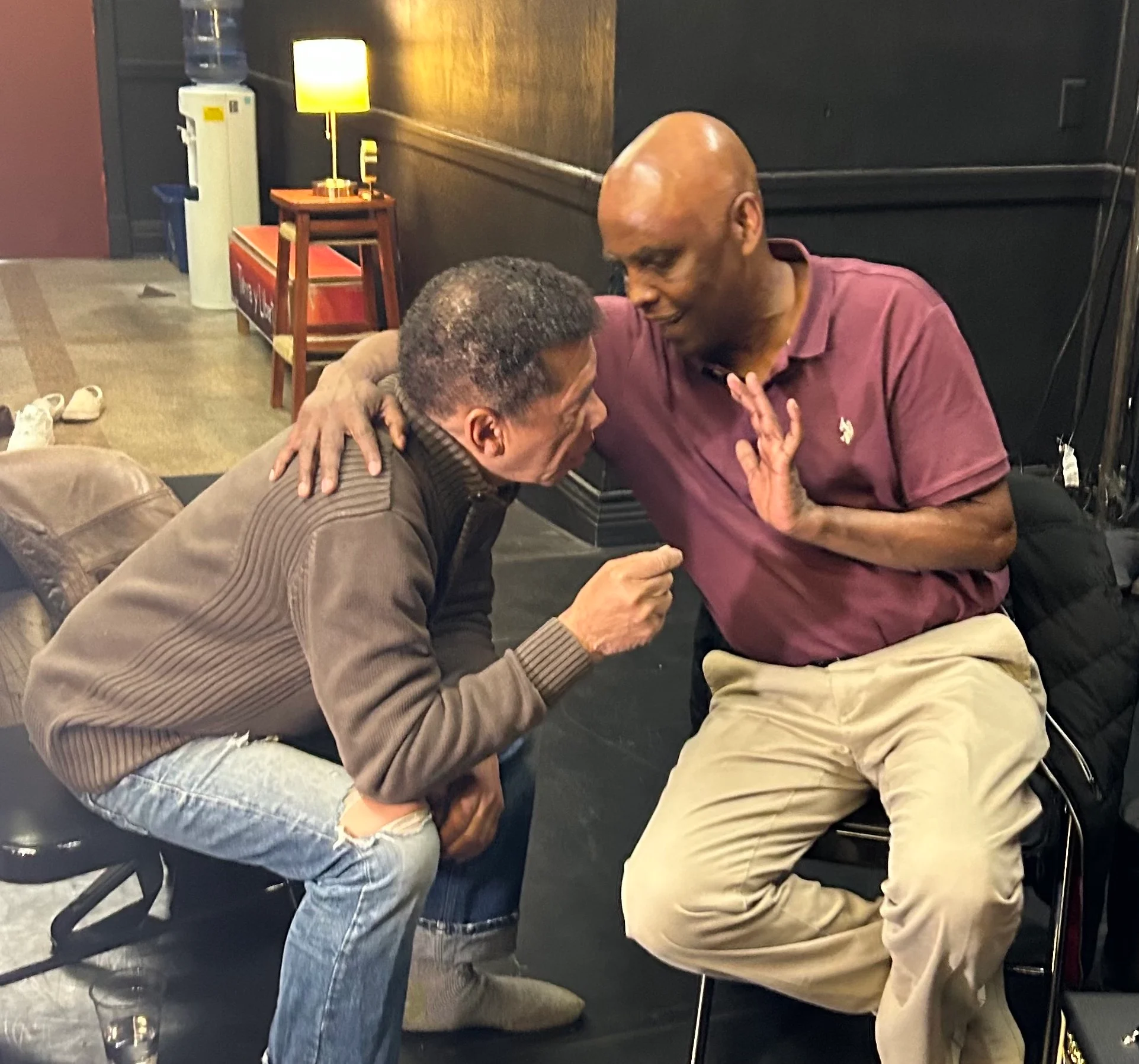 Musician JD Steele, left, and Ahmed Ismail Yusuf 